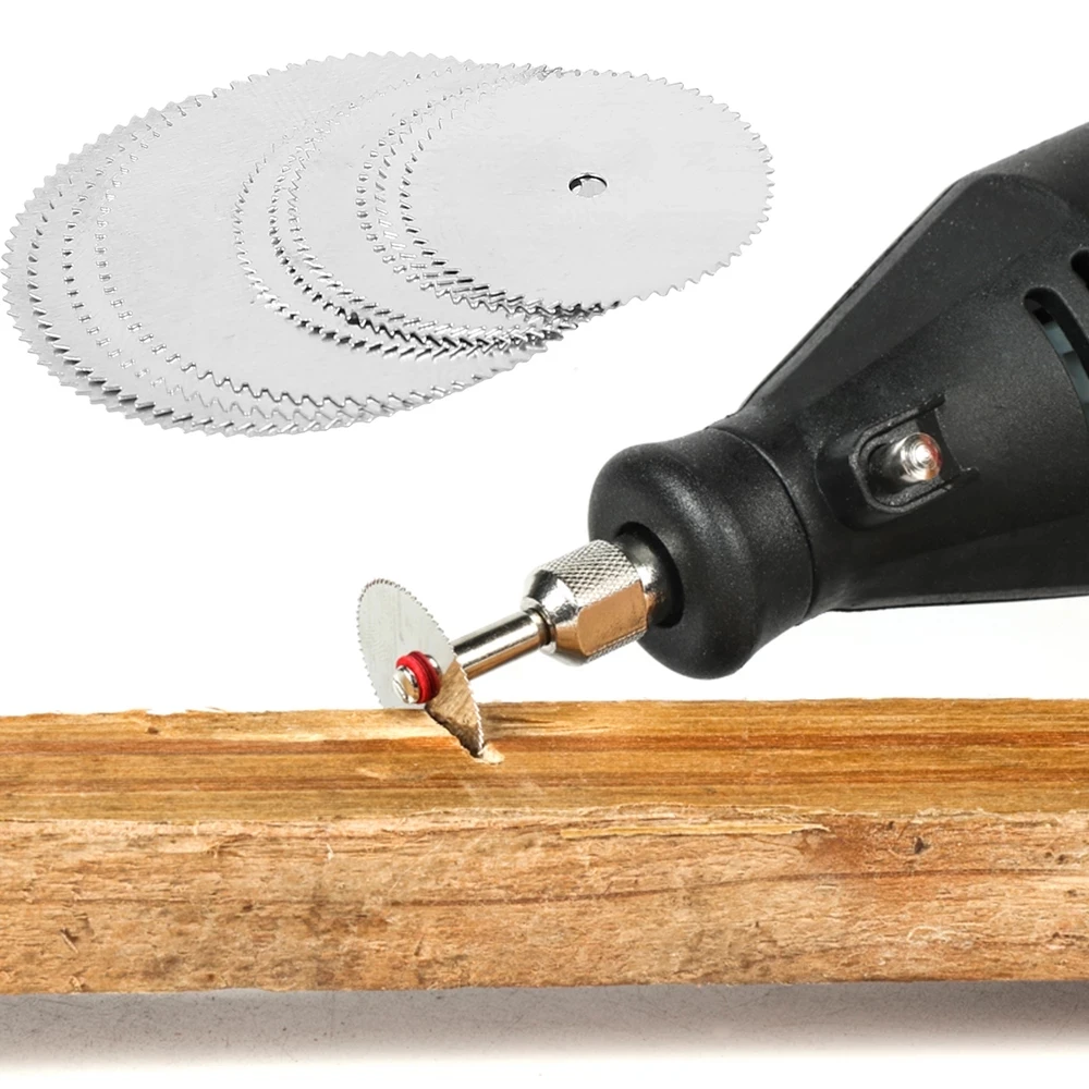17Pcs/Set Мини циркулярни дискове Режещи дискове за ротационен инструмент за обработка на обикновена пластмаса Дървен пчелен восък PVC тръба и т.н 4