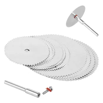 17Pcs/Set Мини циркулярни дискове Режещи дискове за ротационен инструмент за обработка на обикновена пластмаса Дървен пчелен восък PVC тръба и т.н