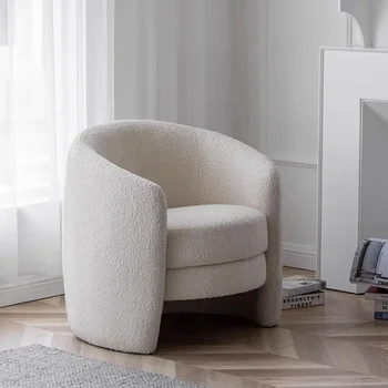 Nordic White хол столове грим обратно подкрепа четене релакс хол столове минималистичен мода Poltrona сала декорация