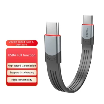 PD 60W за 3 кабел сертифицирани 40Gbps тип C до C USB бърз USB C за Macbook зареждане на данни кабел Emark чип