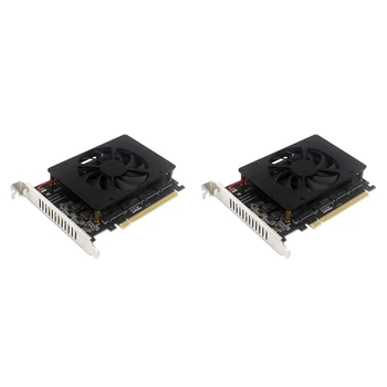 2X PCIEX16 NVME M2 MKEY SSD RAID масив разширителен адаптер карта дънна платка PCIE сплит карта