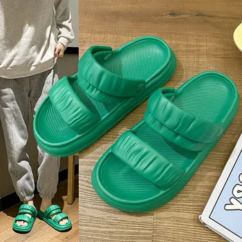 Чехли Външни сандали Летни нехлъзгащи се домашни чехли Летни прости и издръжливи чехли за баня Дамски обувки Мъже Shiipper